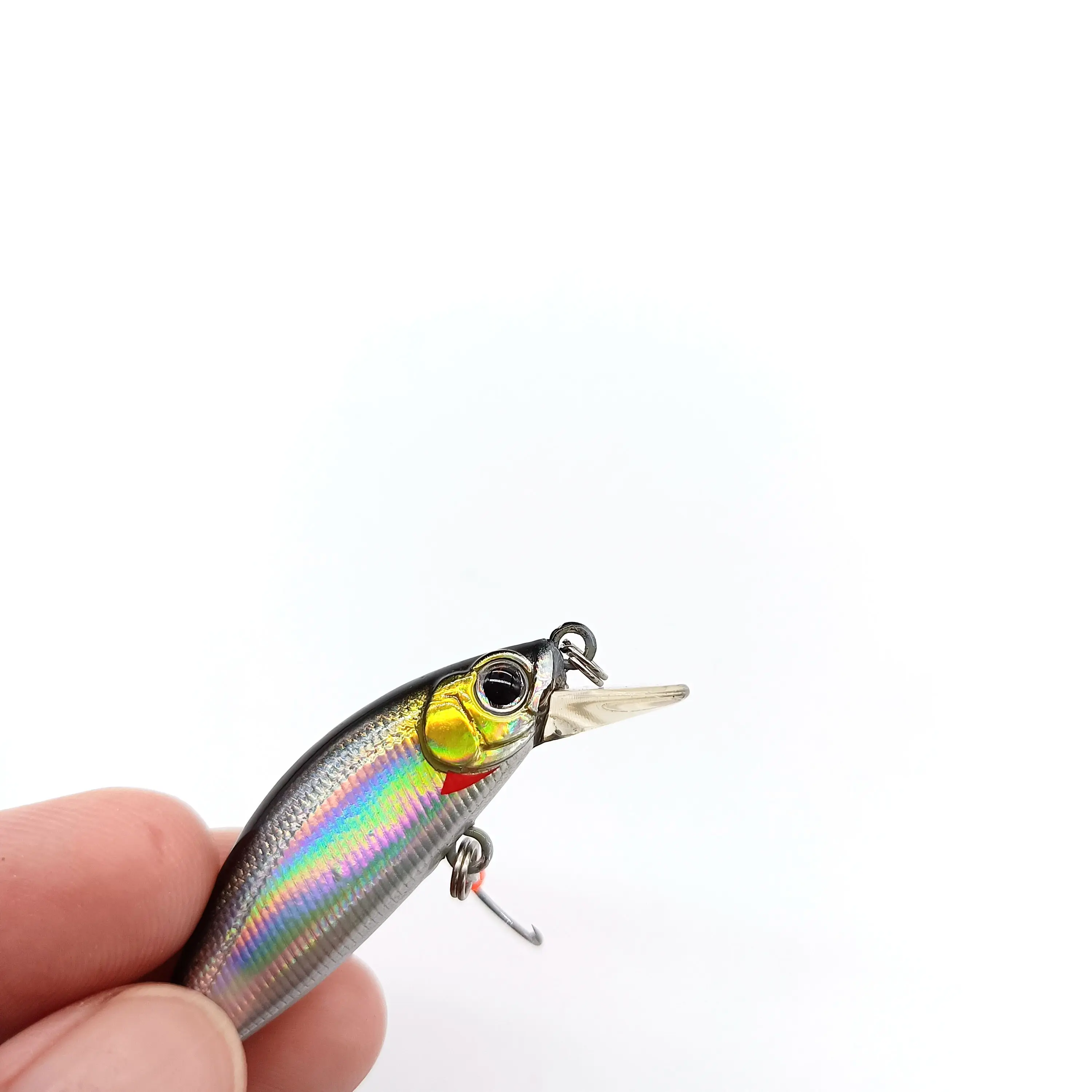 DUODUOYU-Leurre méné rigide coulant avec 2 hameçons simples, appât ÉlwobJeff idéal pour la pêche à la mini perche, 3.2g/45mm, 1 unité