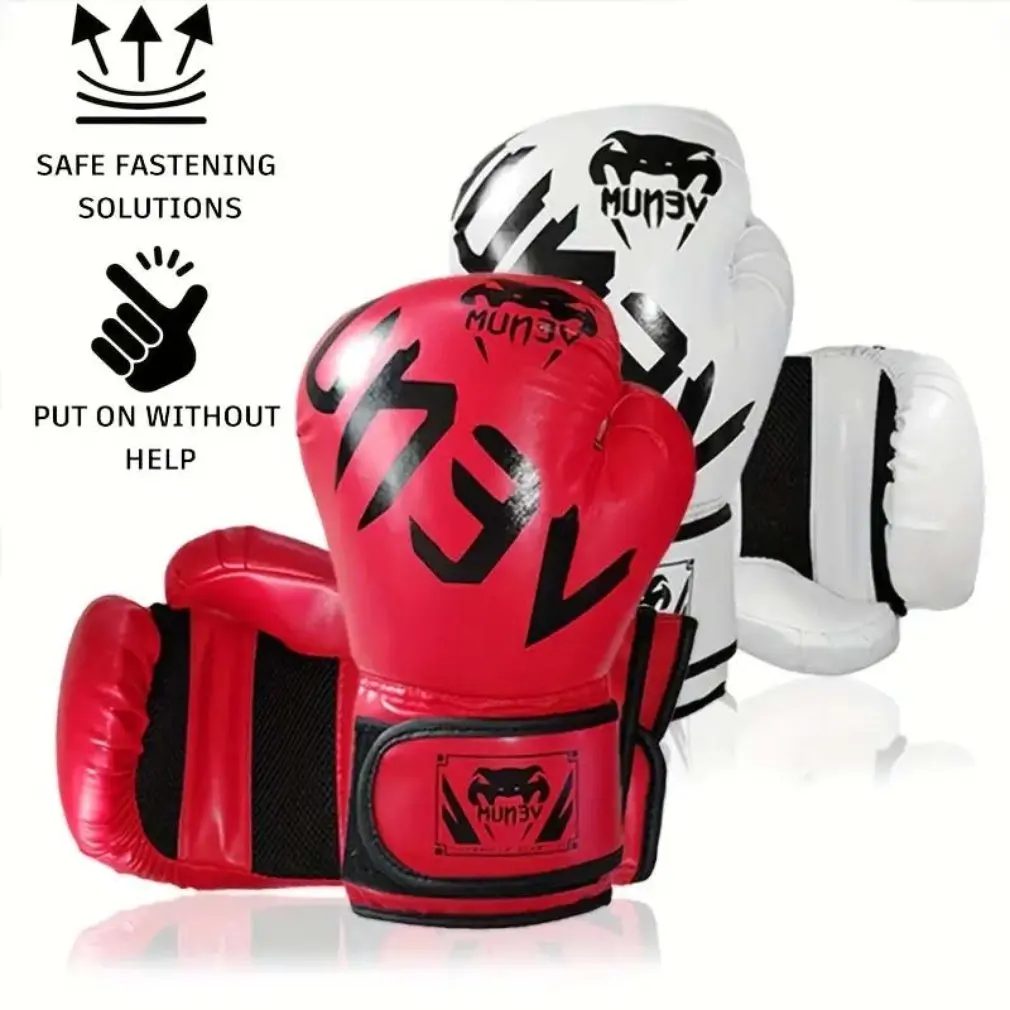 Kick Boxing Gloves Men Women PU Karate Muay Thai Guantes De Boxeo Free Fight MMA Sanda Training Adults Kids Equipment