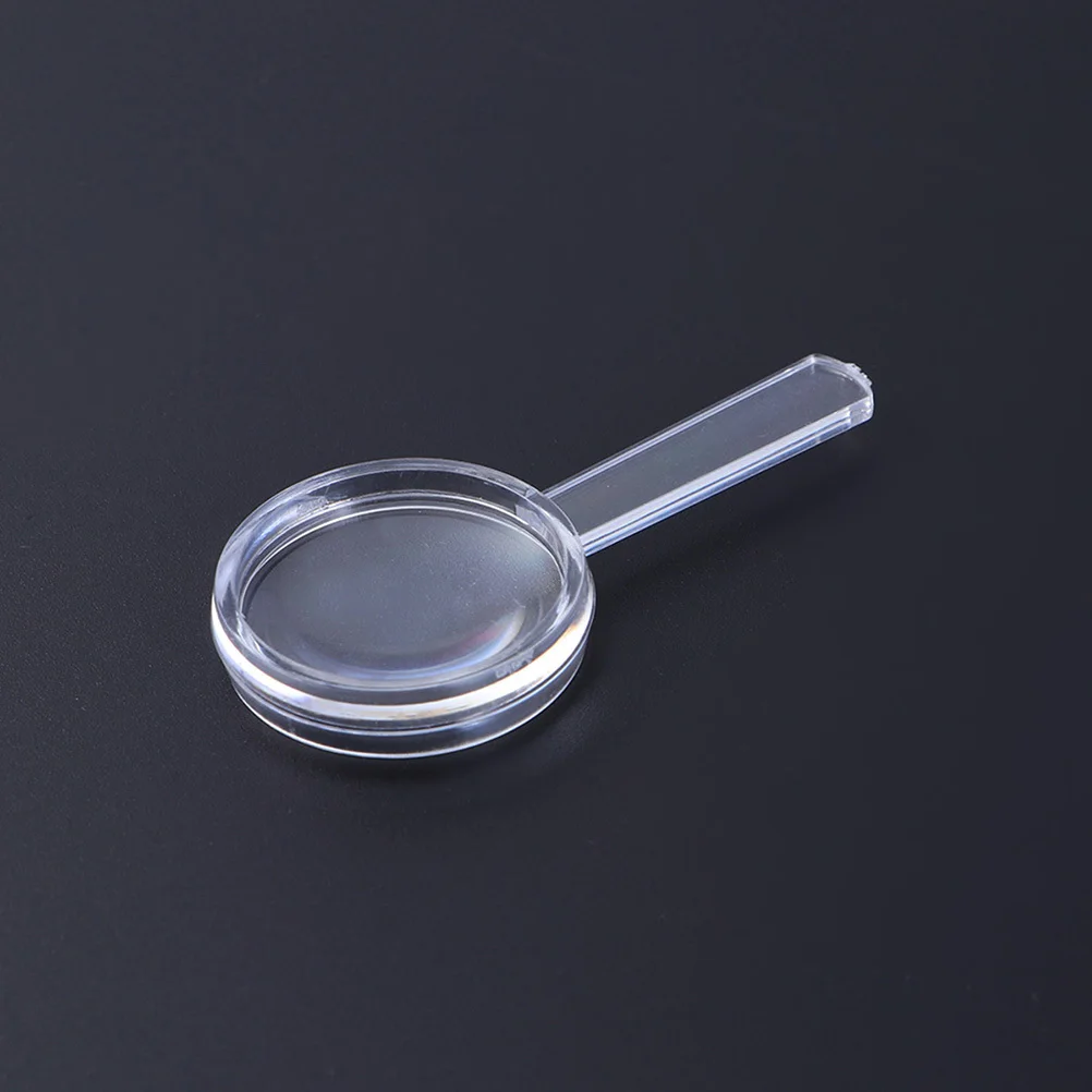 12 szt. Mini Przenośne Plastikowe Lupy Ręczne 5X dla Dzieci do Inspekcji Biżuterii, Znaczków, Monet, Narzędzie do Eksperymentów Naukowych