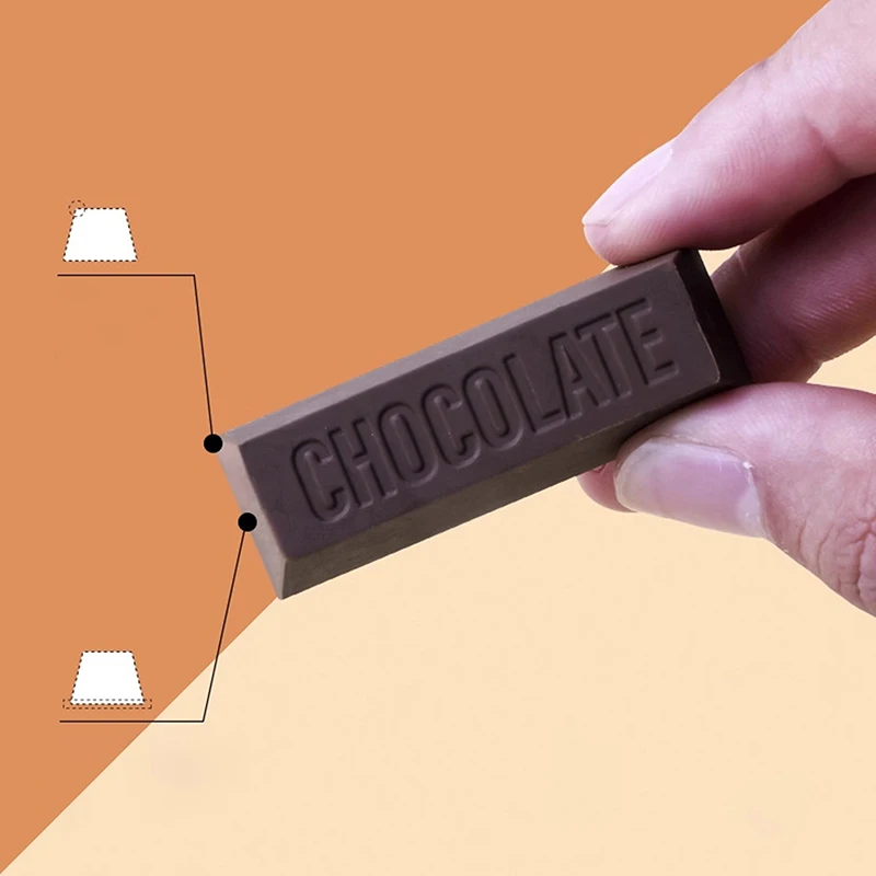 *Hot Sale 3pcs Chocolate Design Eraser Large Eraser Student Painting Writing Pencil Eraser Stationery School Office Supplies