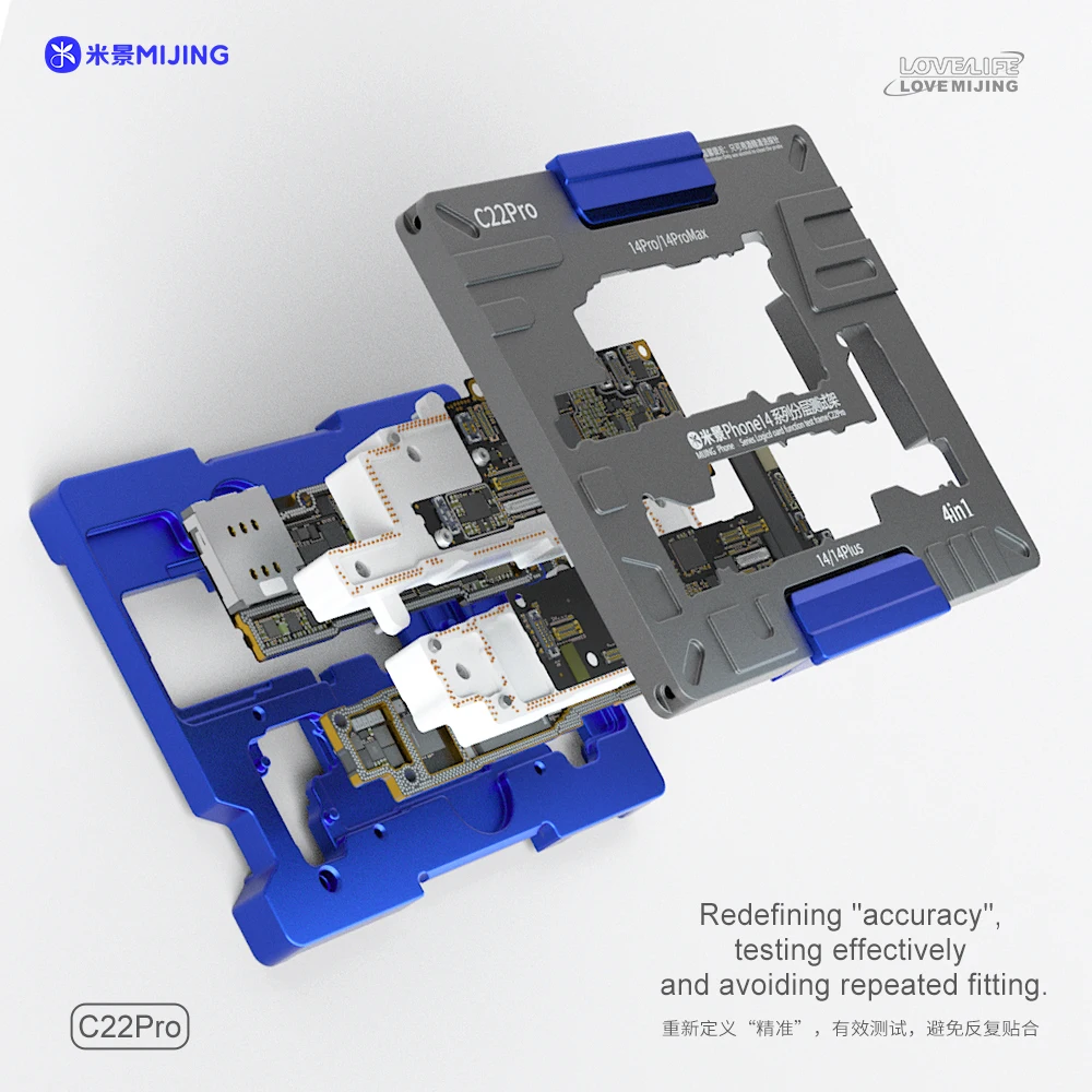 

MiJing C22 Pro Motherboard Middle Layer Tester Platform for iPhone 14 Plus 14Pro Max Logic Board Lower Middle Frame Repair Tools