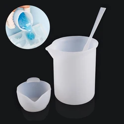 Silicone Mixing Measuring Cups UV Resin Mold for Paint Pouring Cups DIY Resin Tool Epoxy Resin Acrylic Paint Jewelry Making Tool