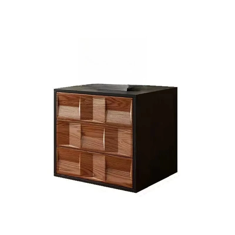 Modern antique solid wood barrel cabinet stainless steel module combination home villa hotel living room dining room furniture