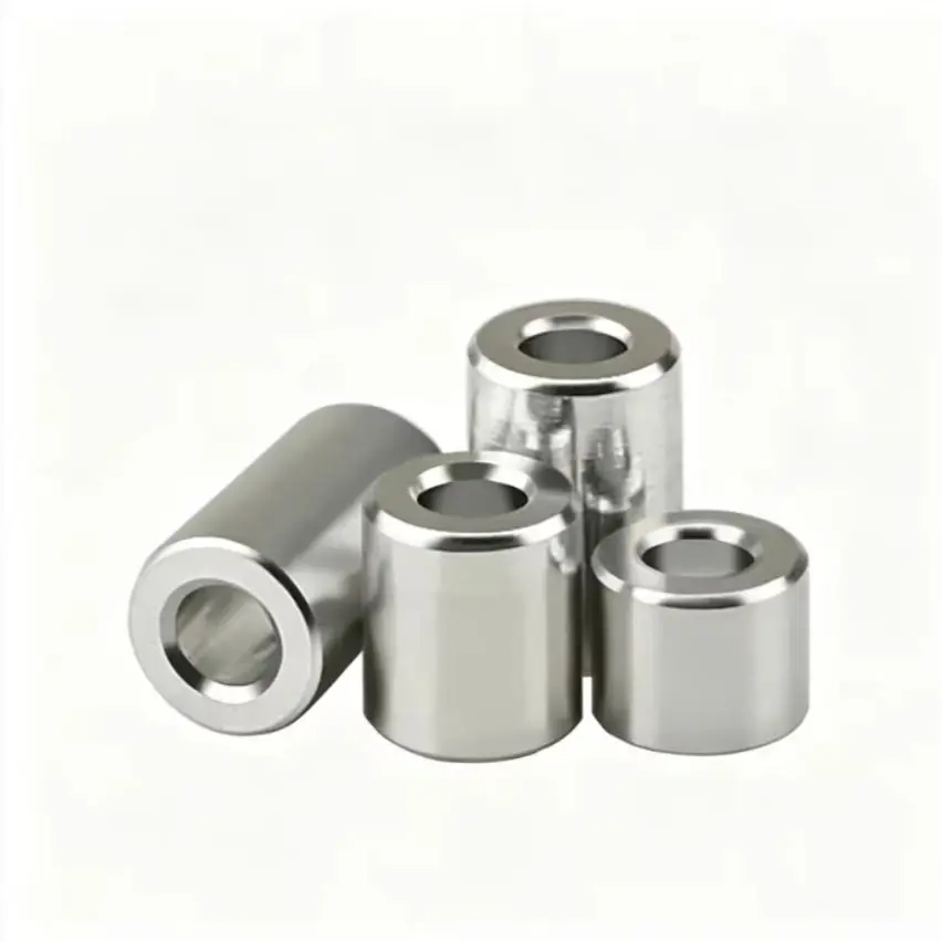 50pcs M5 Aluminum Alloy Bushing Washer Unthreaded Round Hollow Standoff Spacer Gasket Sleeve OD 8/10/12/16 Length 1.2-30