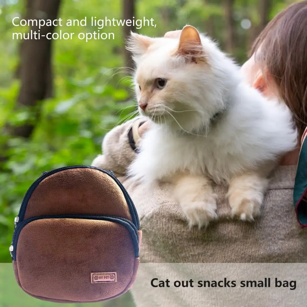 Pet Treat Bag Small Pet Backpack Compact Dog Harness Backpack Adjustable Quick Release Mini Size Pet Self Carrier for Outdoor