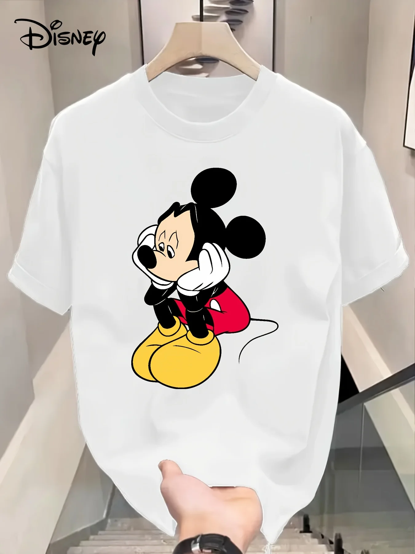 

Summer T-shirt Mickey Mouse Cartoon Boy Girl Kids Family Parent-child Clothing Casual Oversized Comfort Short Sleeve Men Women