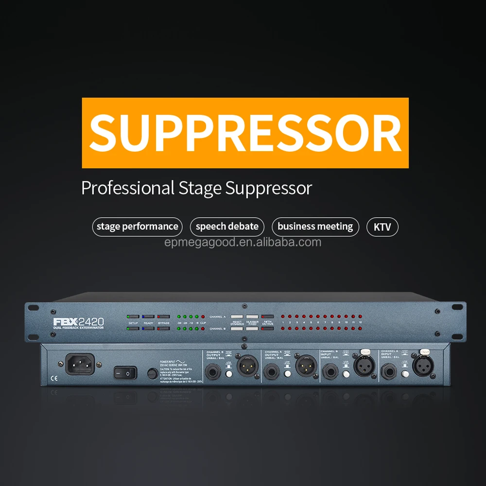 outdoor stage dj Dual channel feedback suppressor FBX2420 Professional Feedback destroyer feedback fbx2420 controller