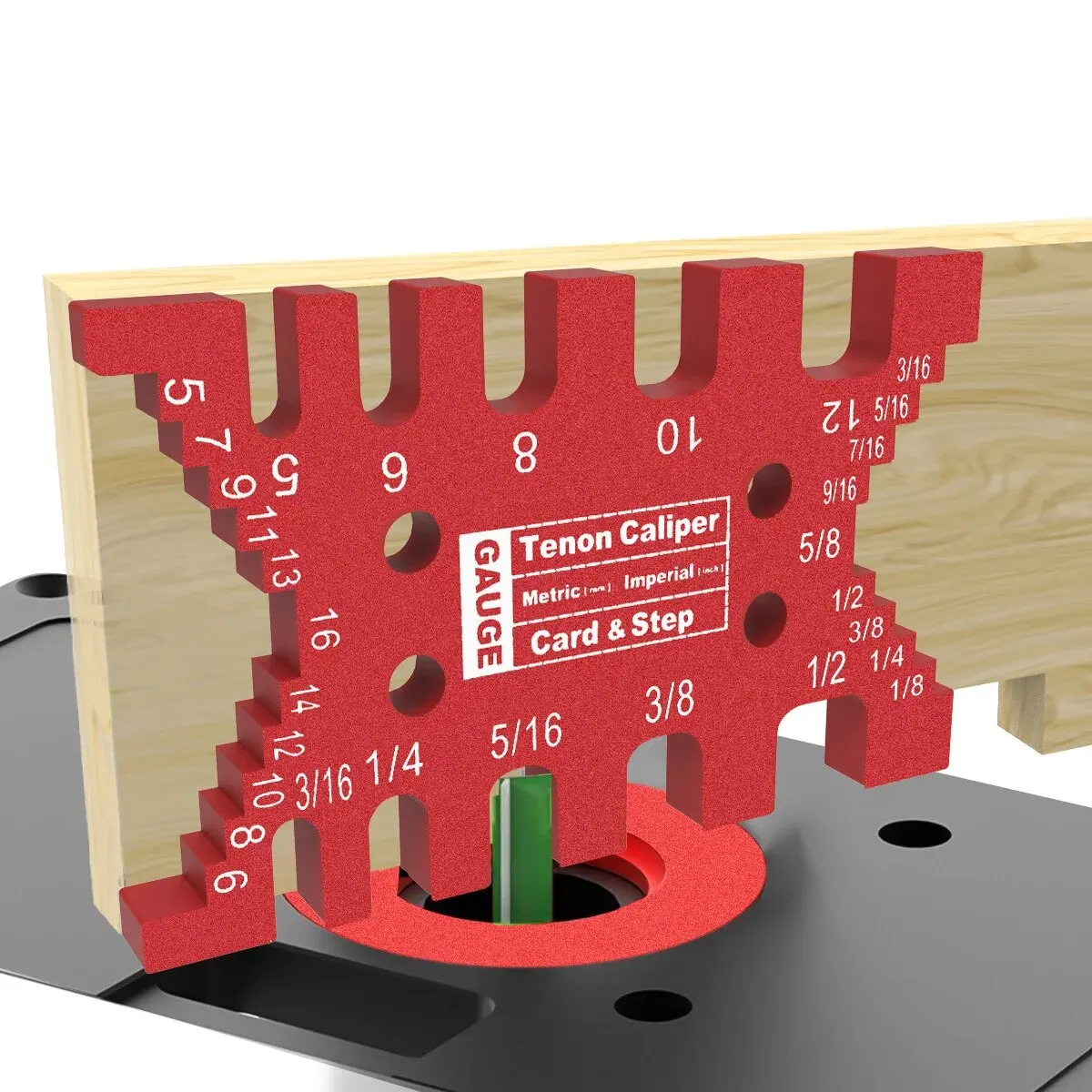 Aluminum Dovetail Jig - Precision Tenon Gaps Gauge -Woodworking Tenon Caliper Table Saw Depth Gauge Height Measuring Tools