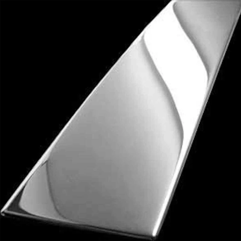 Silvery Pillar Posts Door Trim Window Cover Sticker Decal Fit For Lincoln Town Car 1998-2011