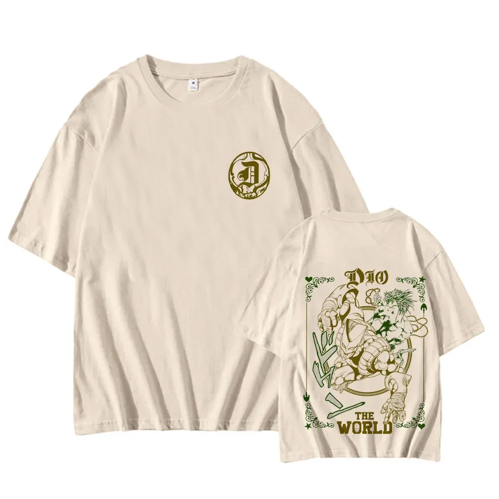 

Jojo's Bizarre Adventure Harajuku printed T-shirt, Japanese anime men's pure cotton loose casual short-sleeved