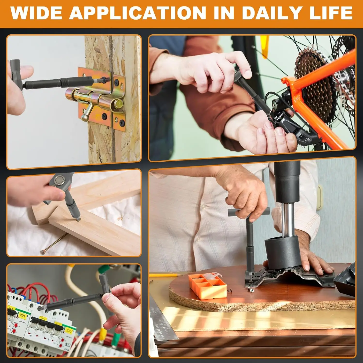 Tournevis de précision à cliquet magnétique sans fil 42 en 1, Kit d'outils manuels portables à petite poignée pour la réparation domestique