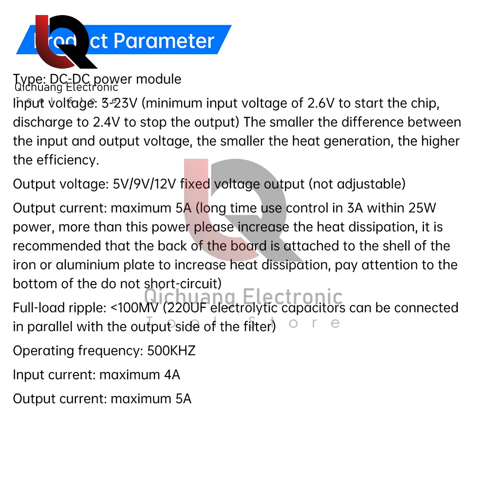 

Модуль питания автоматического понижающего преобразователя постоянного тока от 3 до 23 В до 5 В/9 В/12 В с фиксированным напряжением, модуль регуляторов напряжения литиевой батареи