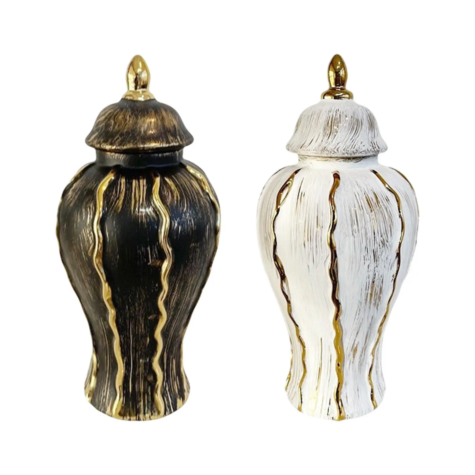 Ceramic Flower Vase Storage Canister with Lid for Wedding Party Table Centerpiece Decor