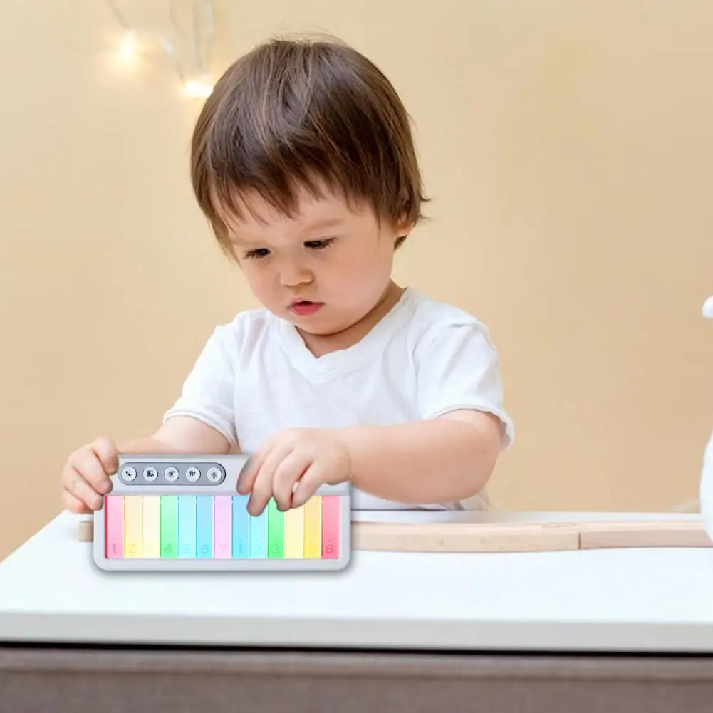 Piano de teclado eletrônico educacional para crianças, brinquedo musical para meninos e meninas, música light-up, 3 modos para crianças pequenas