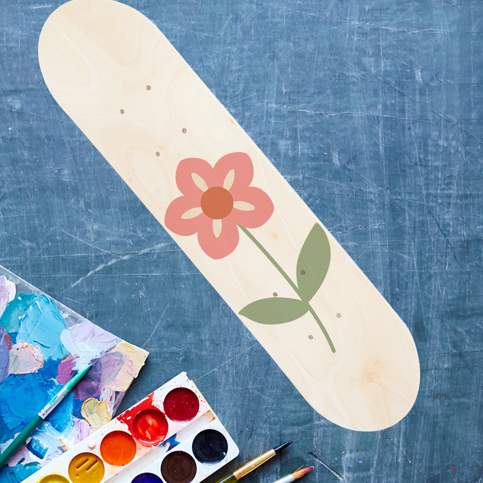 

Children'S Drawing Plate Blank Maple Wooden Unfinished Deck Paint Your Own Creative Educational Gift For Kids Double