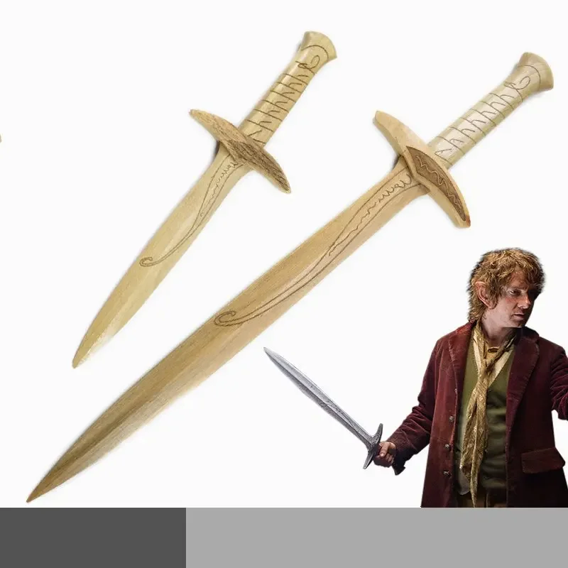 Movie Frodo Baggins Cosplay Wooden Sword Weapon Cosplay Prop Personal Collection