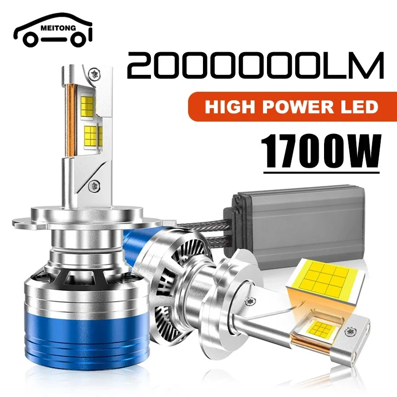 

1700W 2000000LM H7 H4 H11 LED Headlight High Power 8580 CSP Canbus H1 H8 9005 HB3 9006 HB4 9012 HIR2 Turbo Lamp 6000K Car Light