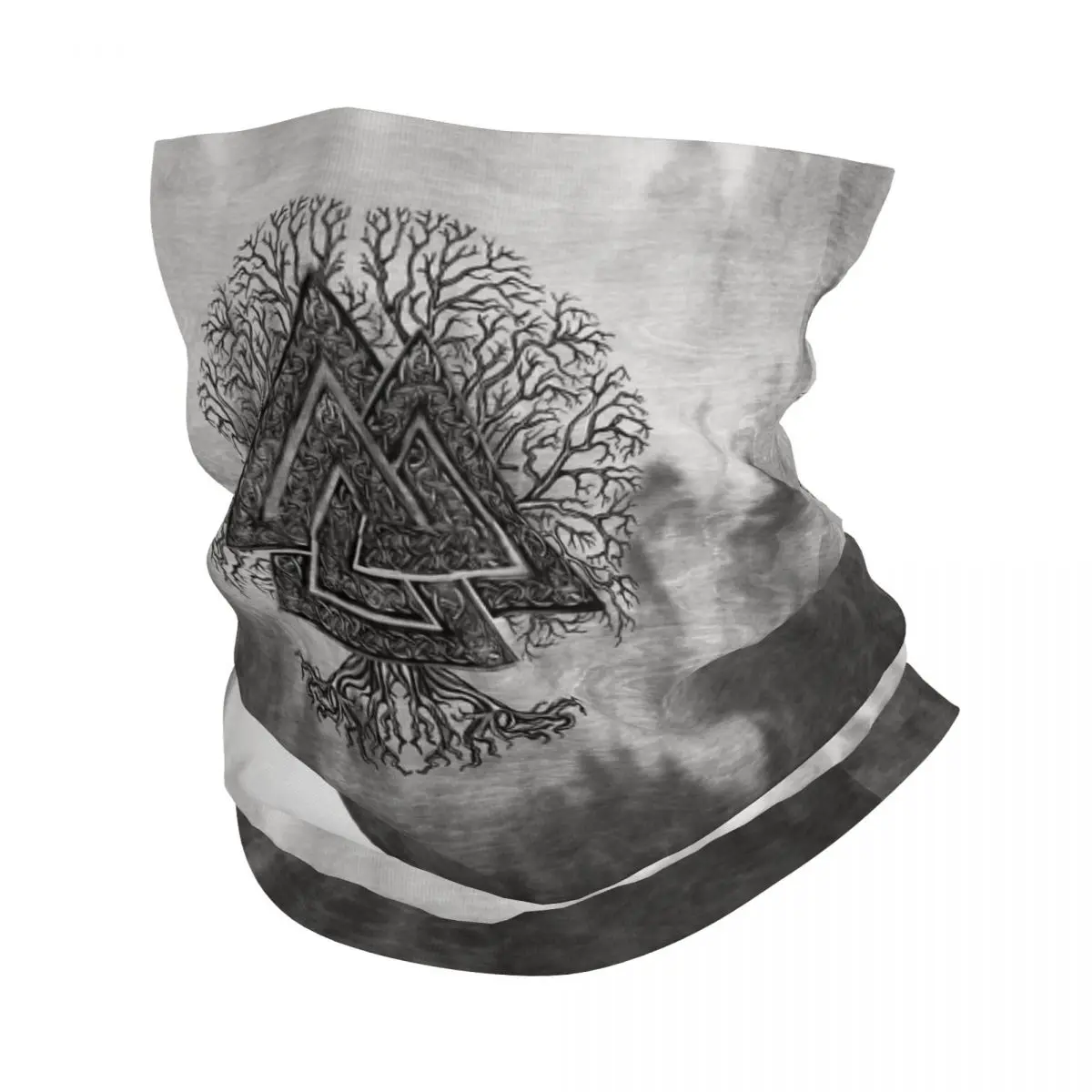 Valknut And Tree Of Life Yggdrasil Headband Neck Warmer Men Ski Running Tube Scarf Medical Nurse Face Bandana Gaiter