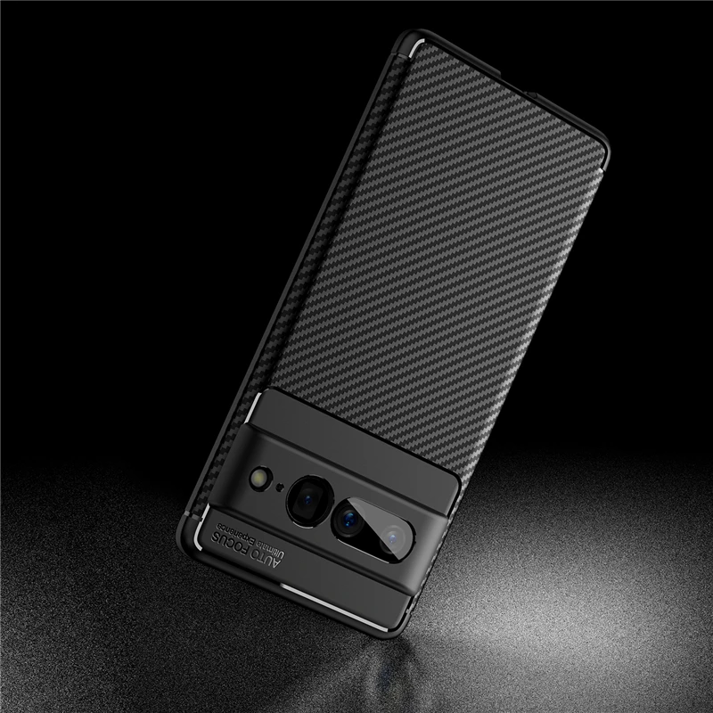 Capa de fibra de carbono para google pixel 7 pro caso pára-choques silicone funda google pixel 7 pro ultra fino caso para google pixel 6 7a 8a