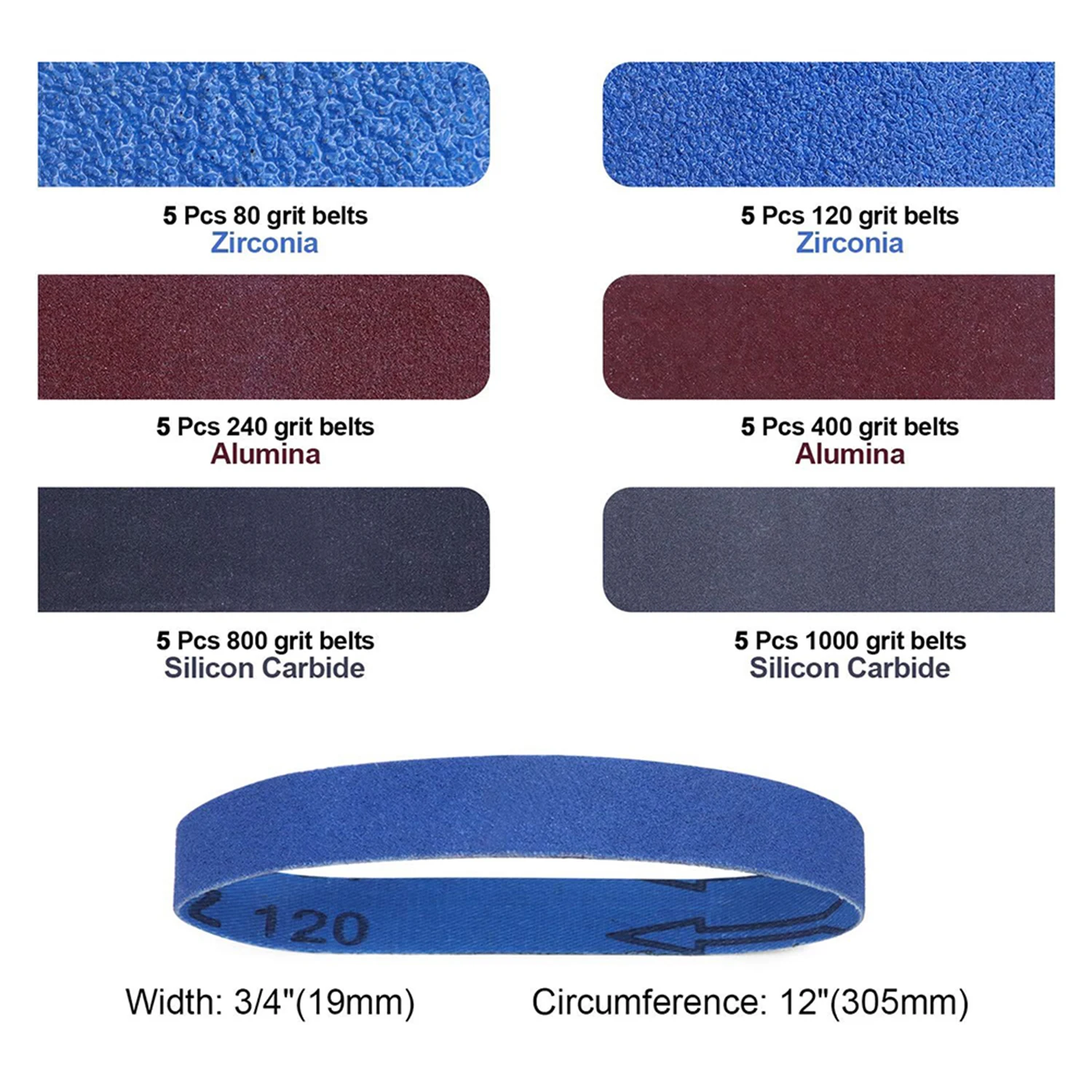 Factory Workshop Sharpener Abrasive Belt 30 Pieces Replacement Polishing Tools Wear-Resistant Hand Tools  Factory