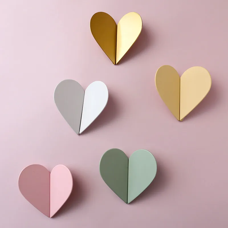 Pink Heart Shape Drawer Knobs Cabinet Door Handle Cupboard Wardrobe Knobs Woodworking Drop Shipping Available