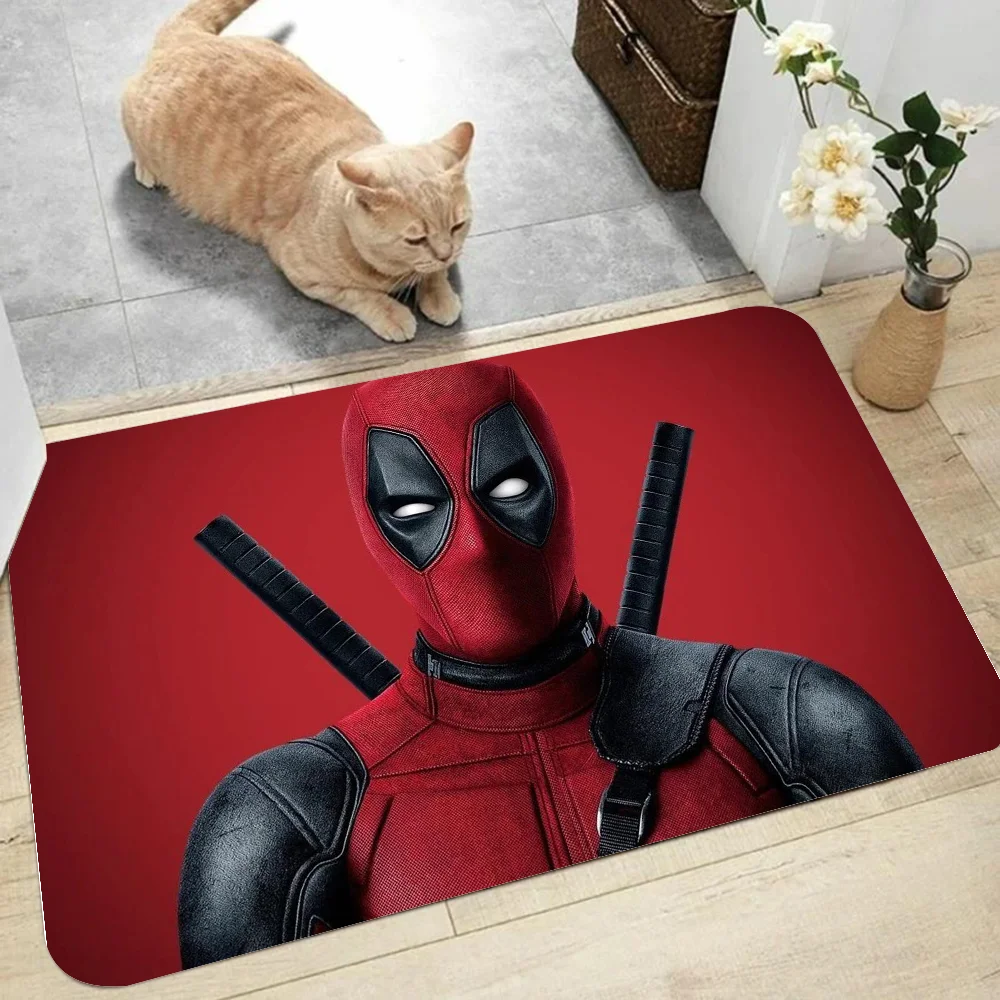 Mata podłogowa D-Deadpool grafika drukowana flanelowe wycieraczki do łazienki wejście do kuchni dywan wystrój domu