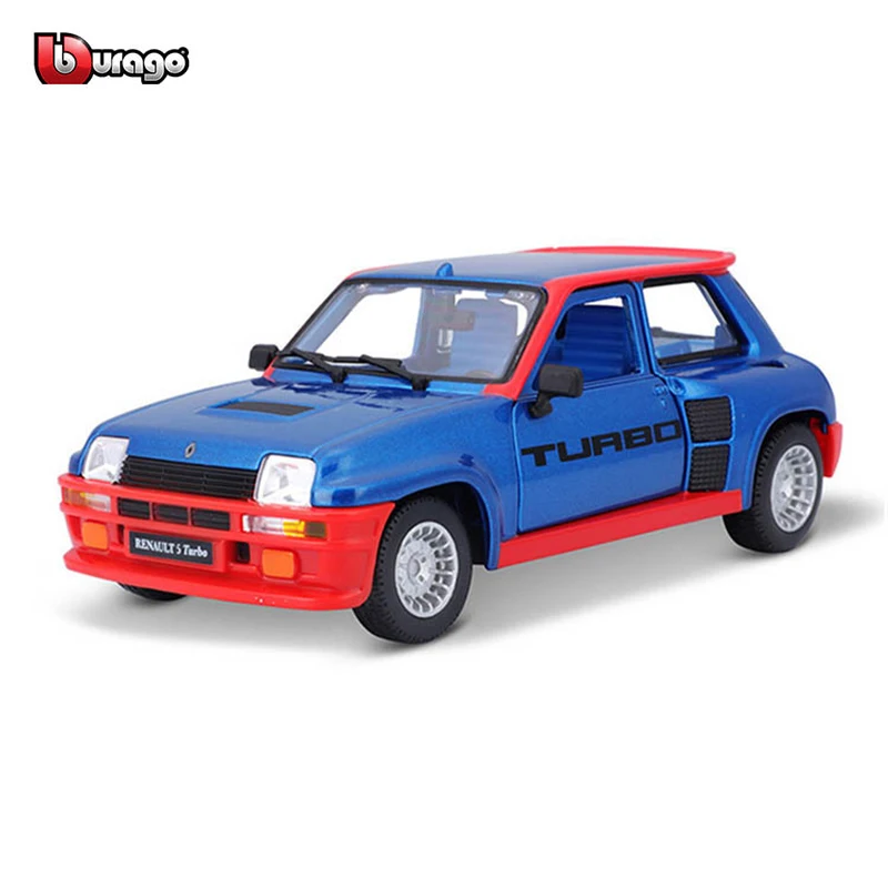 Bburago 1:24 Scale Renault 5 Turbo yellow alloy racing car Alloy Luxury Vehicle Diecast Cars Model Toy Collection Gift