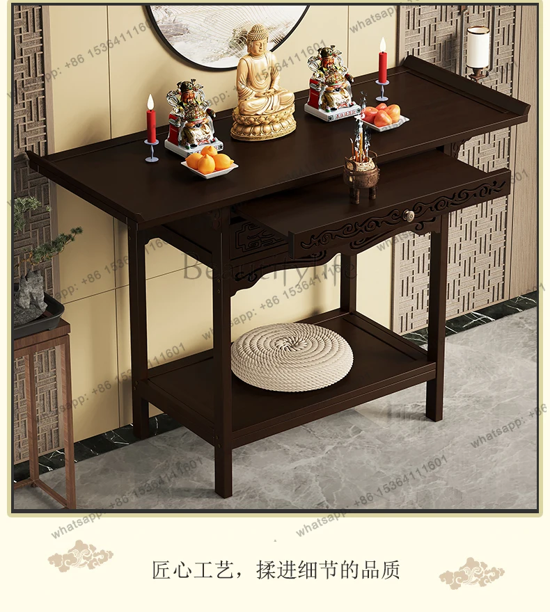Buddhist shrine vertical cabinet household God of Wealth offering table incense table Guanyin Bodhisattva offering table