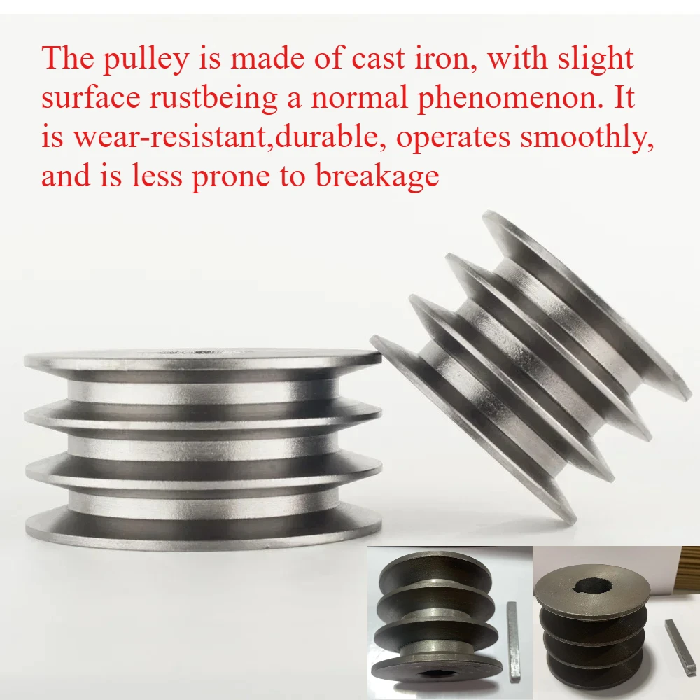 1pcs Belt pulley three-slot b-type cast iron diesel generator motor V-belt pulley