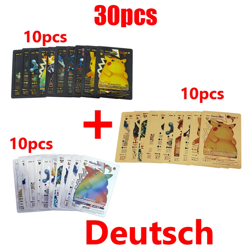 81-15 Stuks Pokemon Kaarten Goud Zilver Vmax GX Card Collection Battle Trainer Kaart Spaans Engels Frans Kind speelgoed Kerstcadeaus