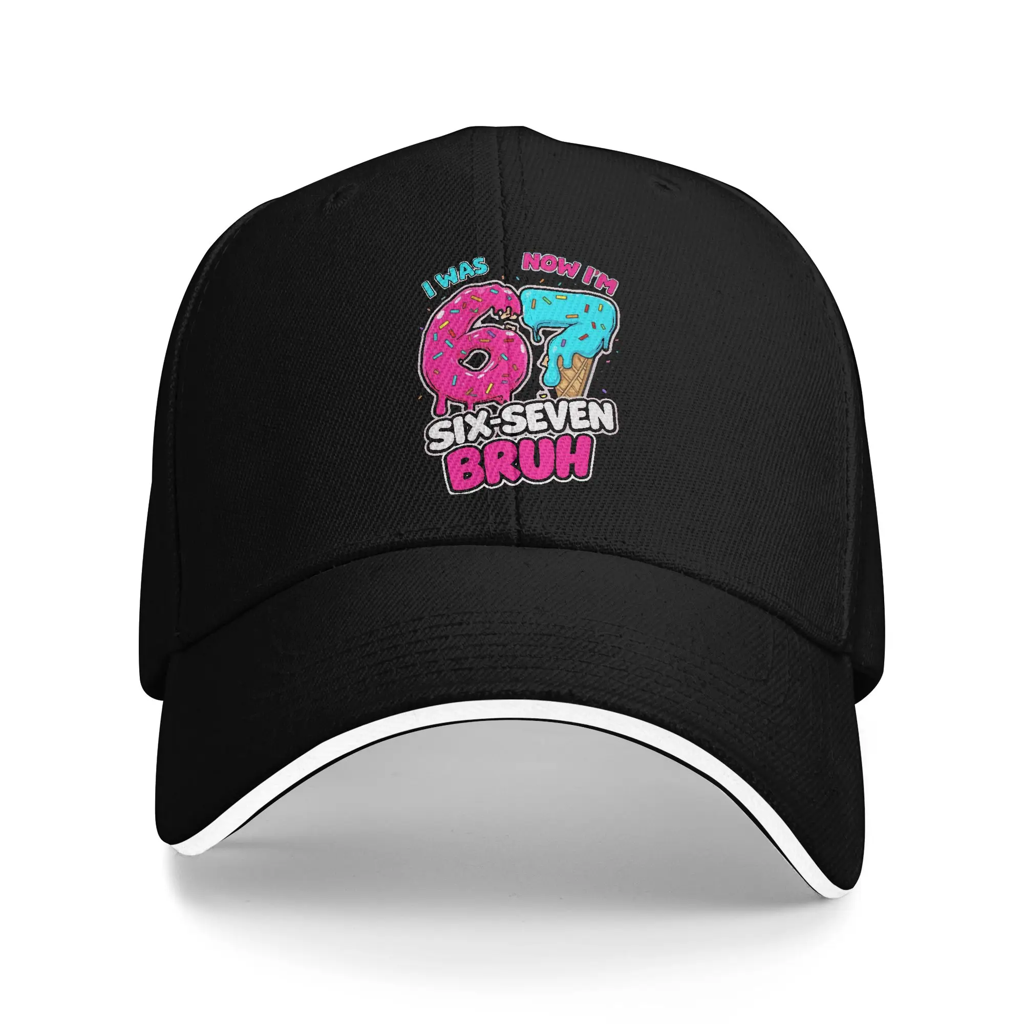Gorra De Béisbol Con Visera, Estilo Urbano, Para Hombre Adulto, Con Diseño De Meme De 6 A 7 Años, 67, Seis, Siete, Kpop, Rock, S