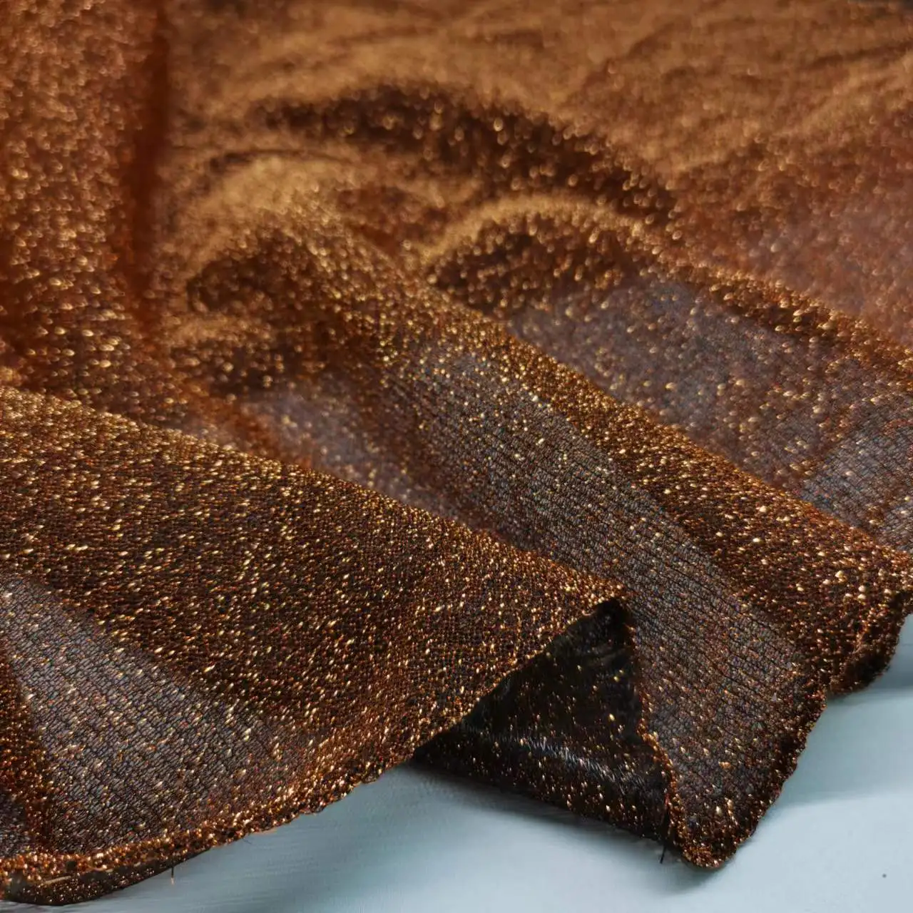 Shimmer Fabric metaliczny poliester strona dekoracji błyszczący szalik DIY Tilda tkaniny do szycia 1 stoczni