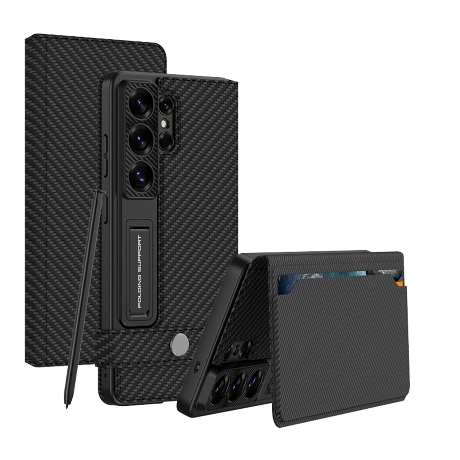 

For Samsung Galaxy S26 Ultra Case GKK Book Flip PU Leather Luxury Phone Cover with Ultra Cards Pocket Folio with Holder with Pen