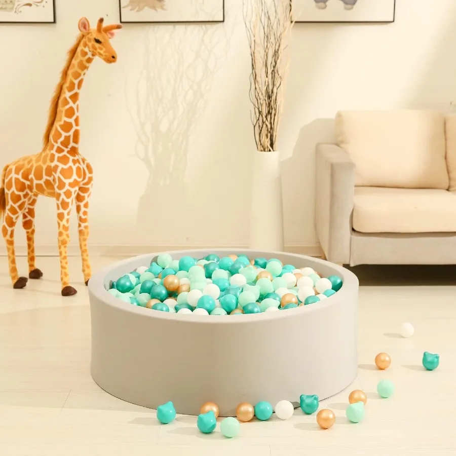 ลูกบอลพลาสติกสำหรับเด็กเล่น 100 ลูก รูปทรงต่างๆ ทนทานต่อการบด สำหรับเด็กเล็ก เด็กทารก สีพาสเทล ของเล่นรูปทรงต่างๆ ขนาดใหญ่ สำหรับเพื่อนซี้