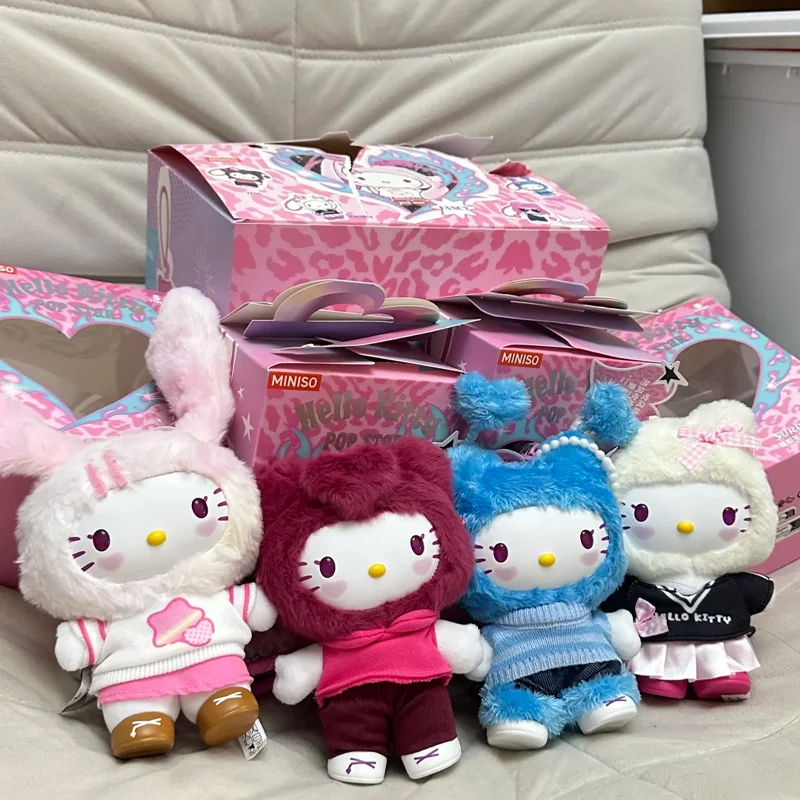 เฮลโล คิตตี้ ป๊อปสตาร์ ตุ๊กตาไวนิลแบบสุ่ม ของเล่นสุดฮิต น่ารัก ใช้เป็นพวงกุญแจ ของตกแต่งกระเป๋า ตุ๊กตาเซอร์ไพรส์ กล่องสุ่ม ของขวัญสำหรับเด็กผู้หญิง