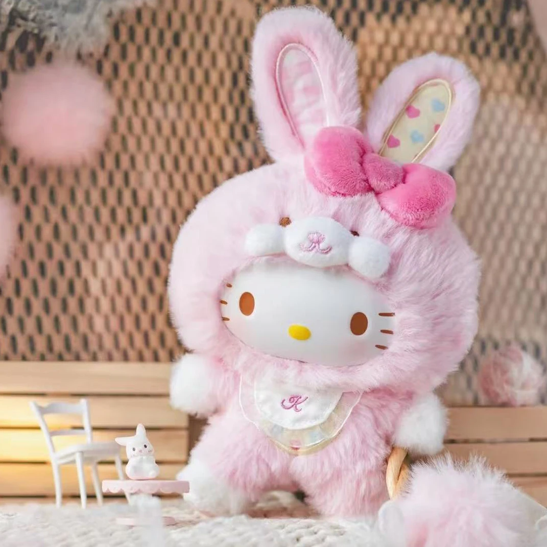 جديد سانريو الكرتون الأرنب سلسلة صندوق أعمى كورومي Pochacco مرحبا كيتي 3 أجيال الفينيل دمية ألعاب أطفال هدايا عيد الميلاد #5