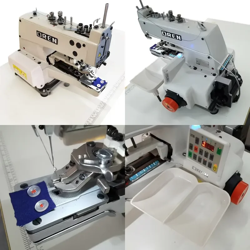 for Four-hole Button Sewing Machine Eye-hole Button-hole Industrial Flat Bed Motor Computer High-speed Sewing Machine RN-373D