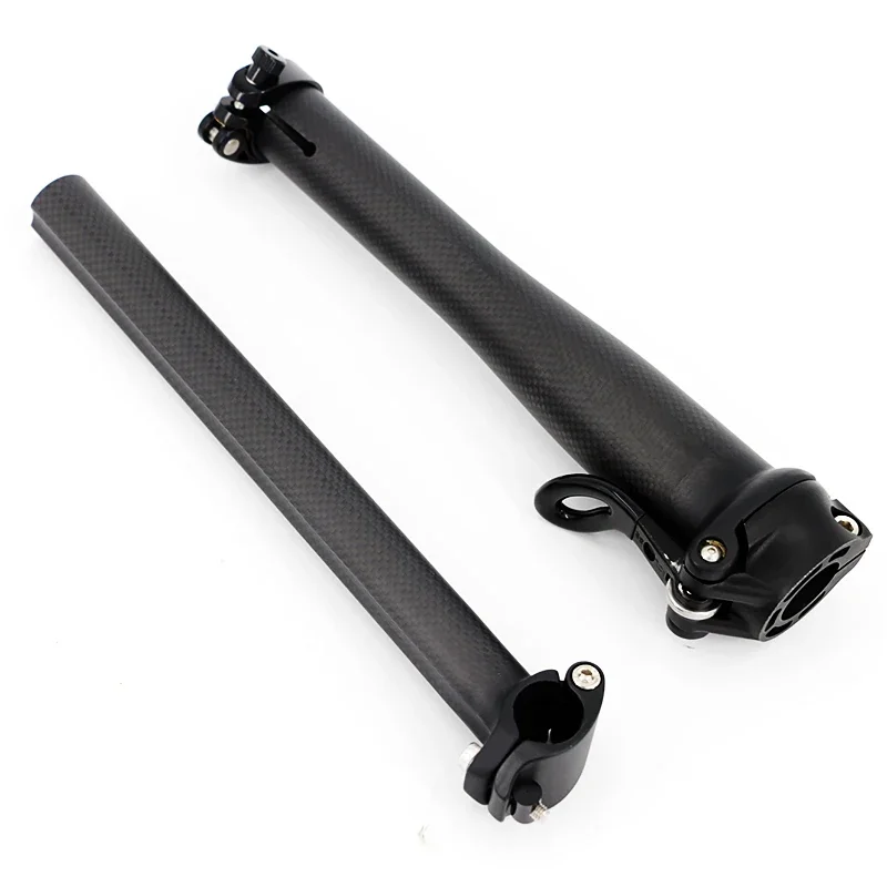 

Folding Bicycle Riser Carbon Fiber Faucet Retractable Handle Suitable for 28.6 Front Fork 25.4 Handlebar