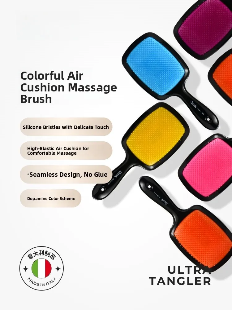 

JANEKE Dopane Silicone Air Cuion Comb Massage Fluffy Hair Comb Smooth Hair Bru Home Personal Care Tool