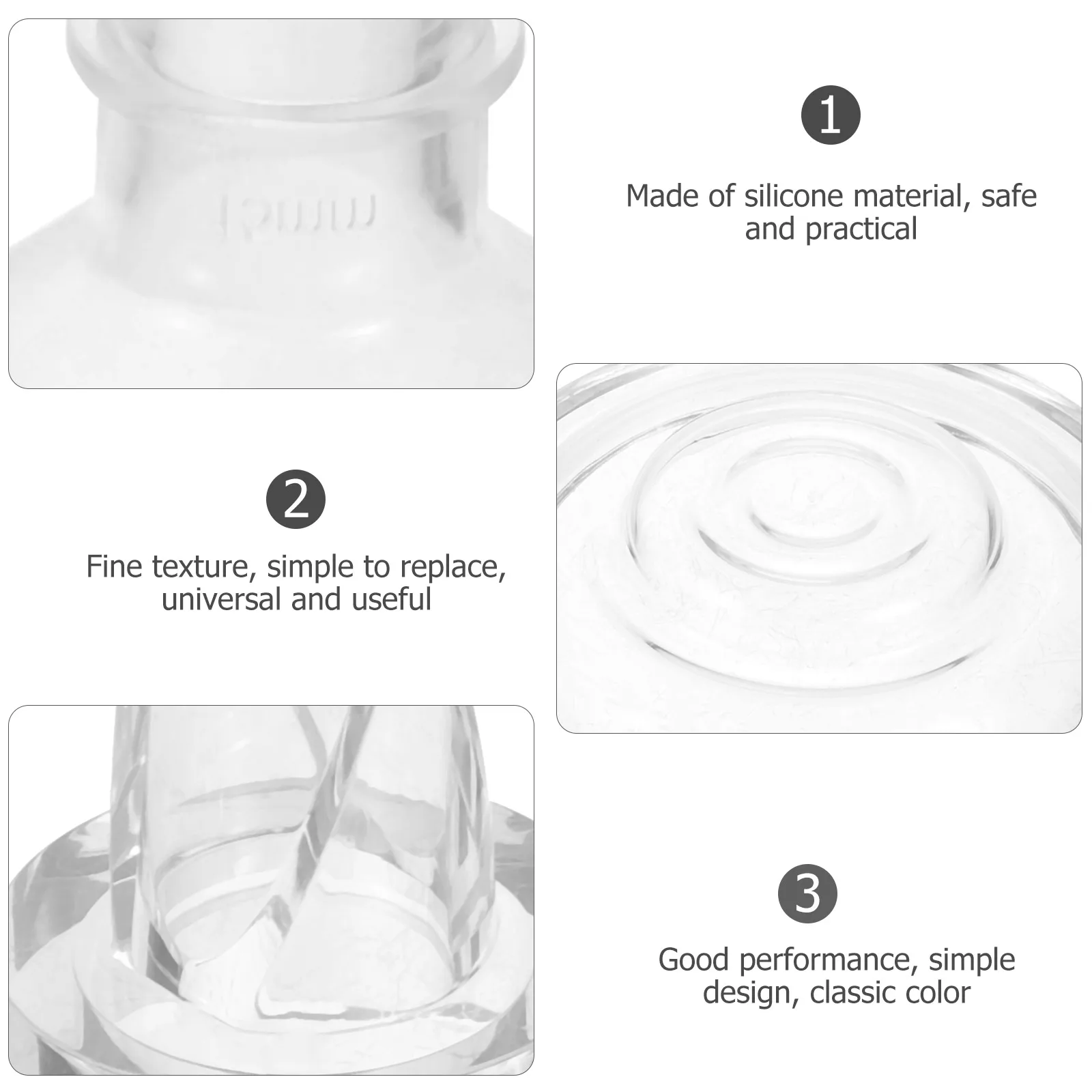 

9 Pieces Breast Pump Accessories Flange Inserts 21mm 19mm 17mm 15mm 13mm Transparent Silicone Electric Baby Newborn Feeding