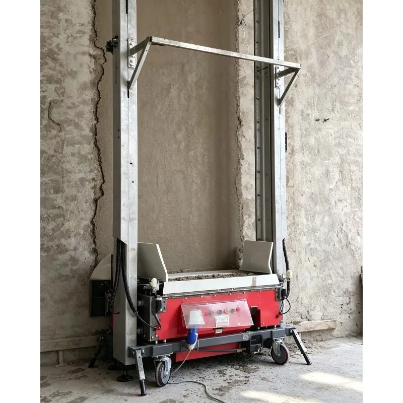 800 Sq.m/8h Automatic Wall Plastering Robot Wall Rendering Machine, 110-380V, 2-30mm Adjustable Thickness, 4m Working Height OEM