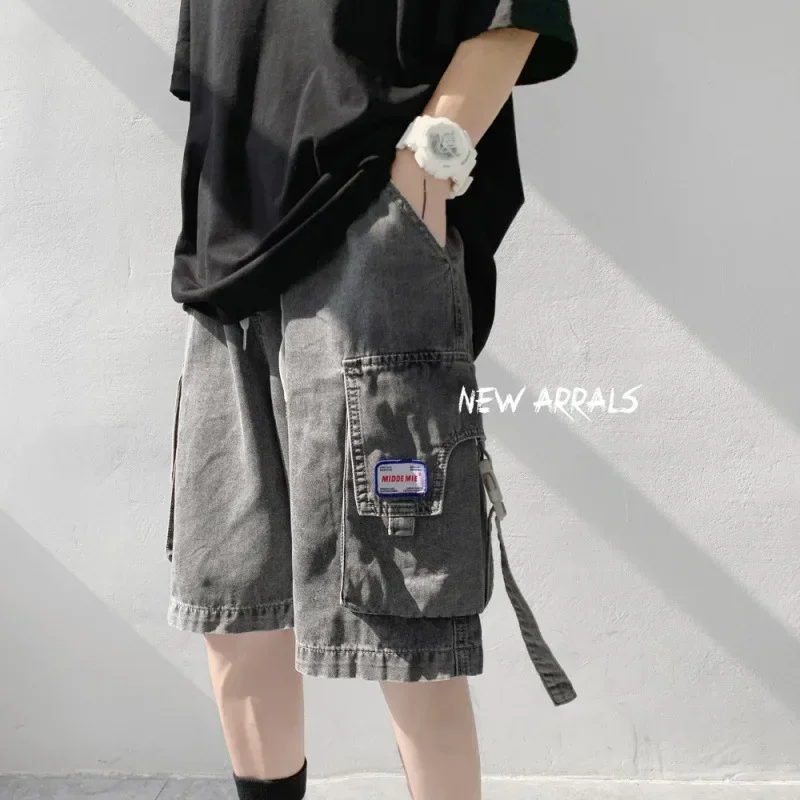 Men's Denim Casual Shorts 2025 Tooling Style Wear All-match Trend Jeans Summer Women Half Denim Pants Unisex Cargo Streetwear