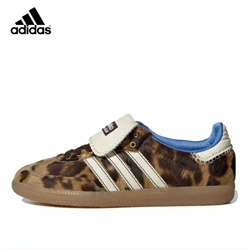 Adidas Samba Pony Wales Bonner Leopard Vegan Clover Mężczyźni i kobiety Outdoor Proste trampki Klasyczne retro niemieckie buty treningowe