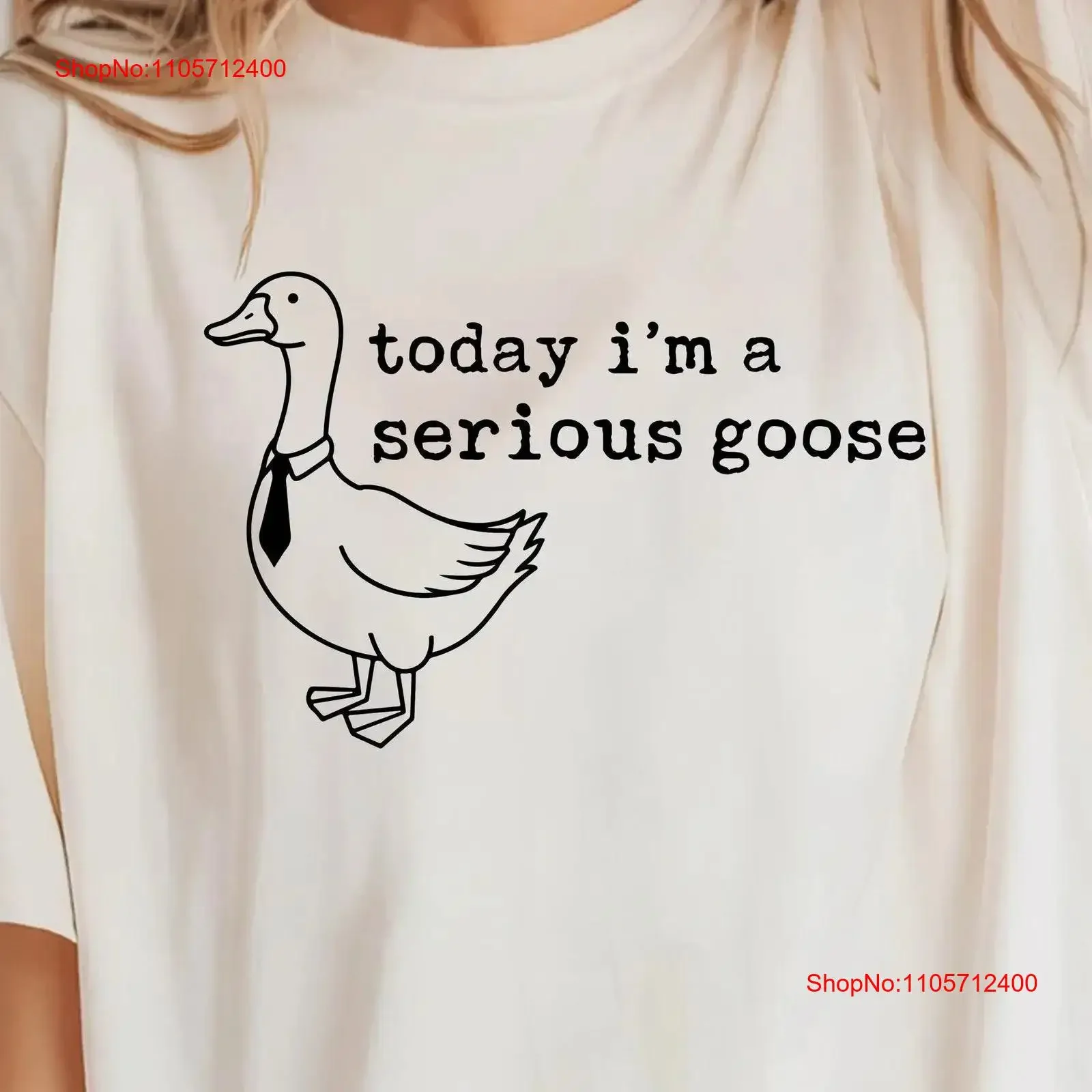 Today I'm A Serious Goose T Shirt Funny Lover Meme vintage Washed Stylish Casual Slightly fashion Unisex Comfortable streetwear