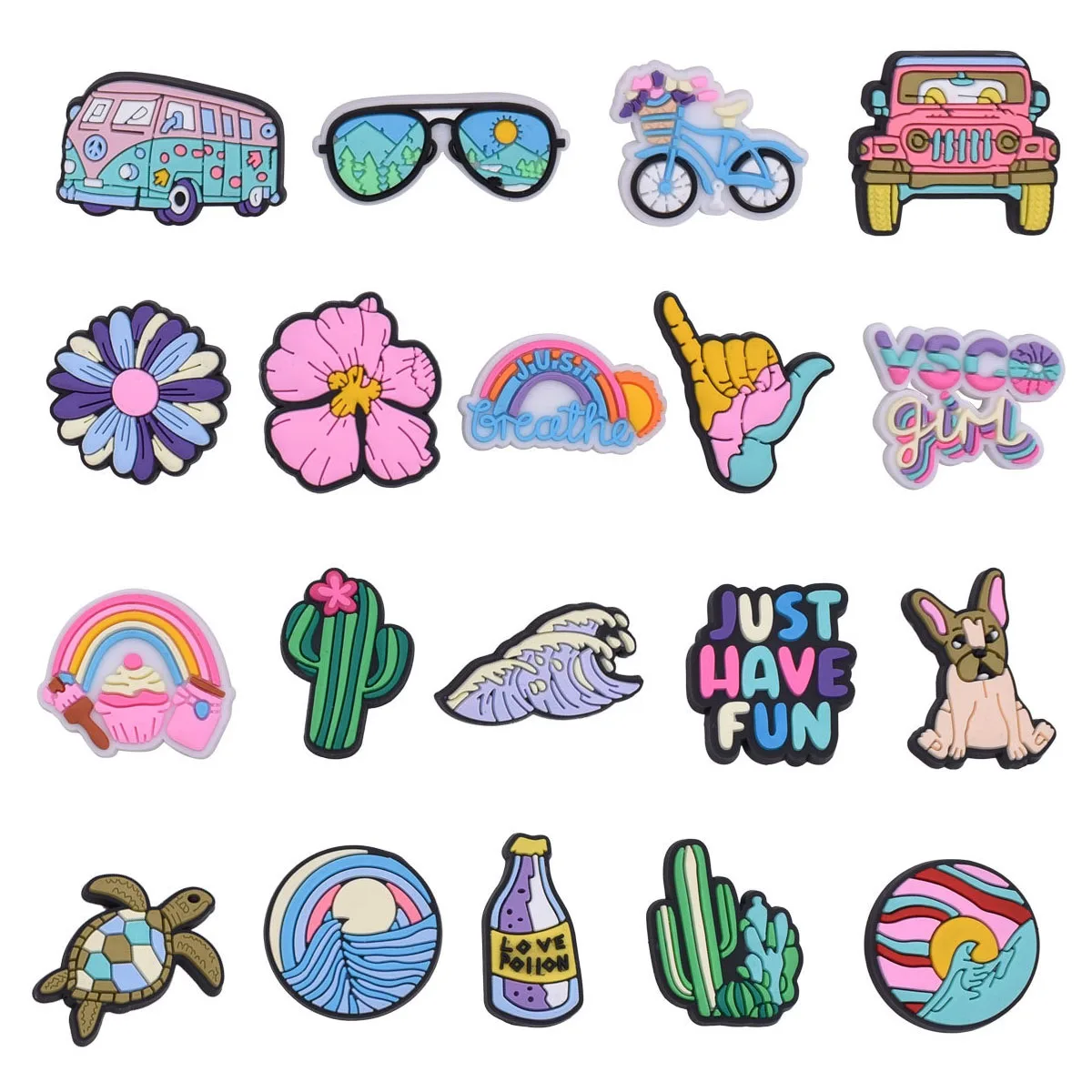 1Pcs Hot Sale New Arrival Summer Beach Shoe Charms for Crocs Accessories Pin Decorations Kid\'s Women Boy Girl Party Favor Gifts