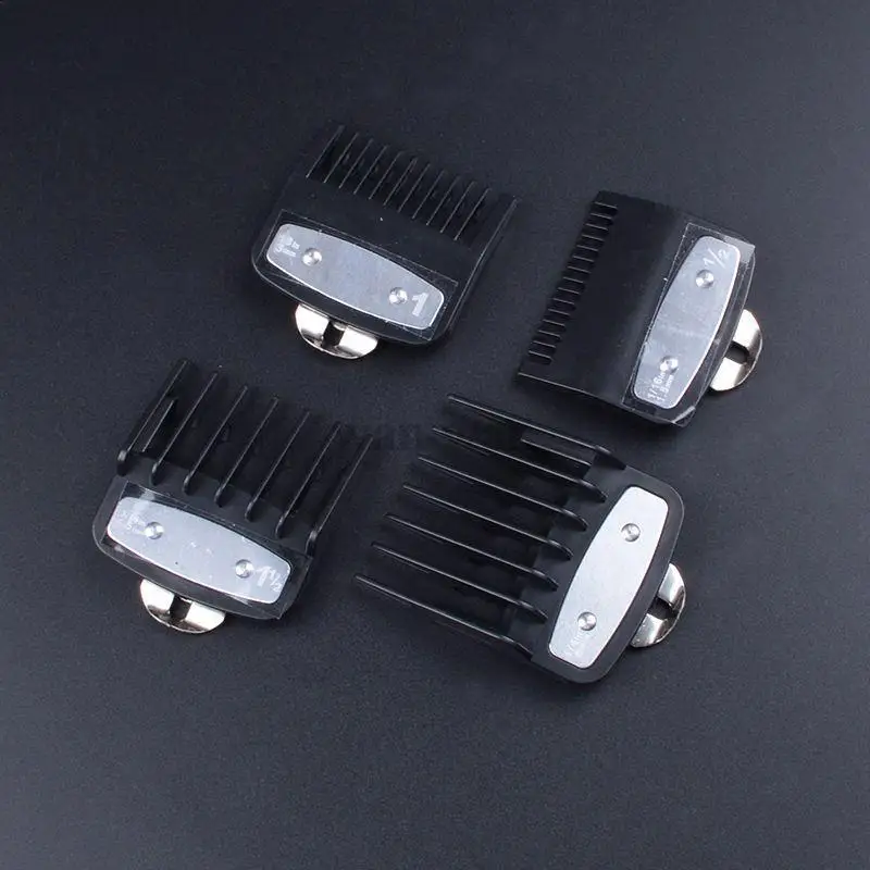 1,5mm 3mm 4,5mm 6mm Abstandskämme für elektrische Haarschneidemaschinen, professionelle Schneidführungskämme für Friseursalons, Schwarz Y0731 – Detail 8
