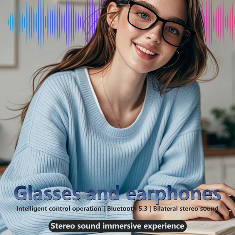 Gafas inteligentes magnéticas con filtrado de luz azul y lentes polarizadas asistente de voz, protección UV400