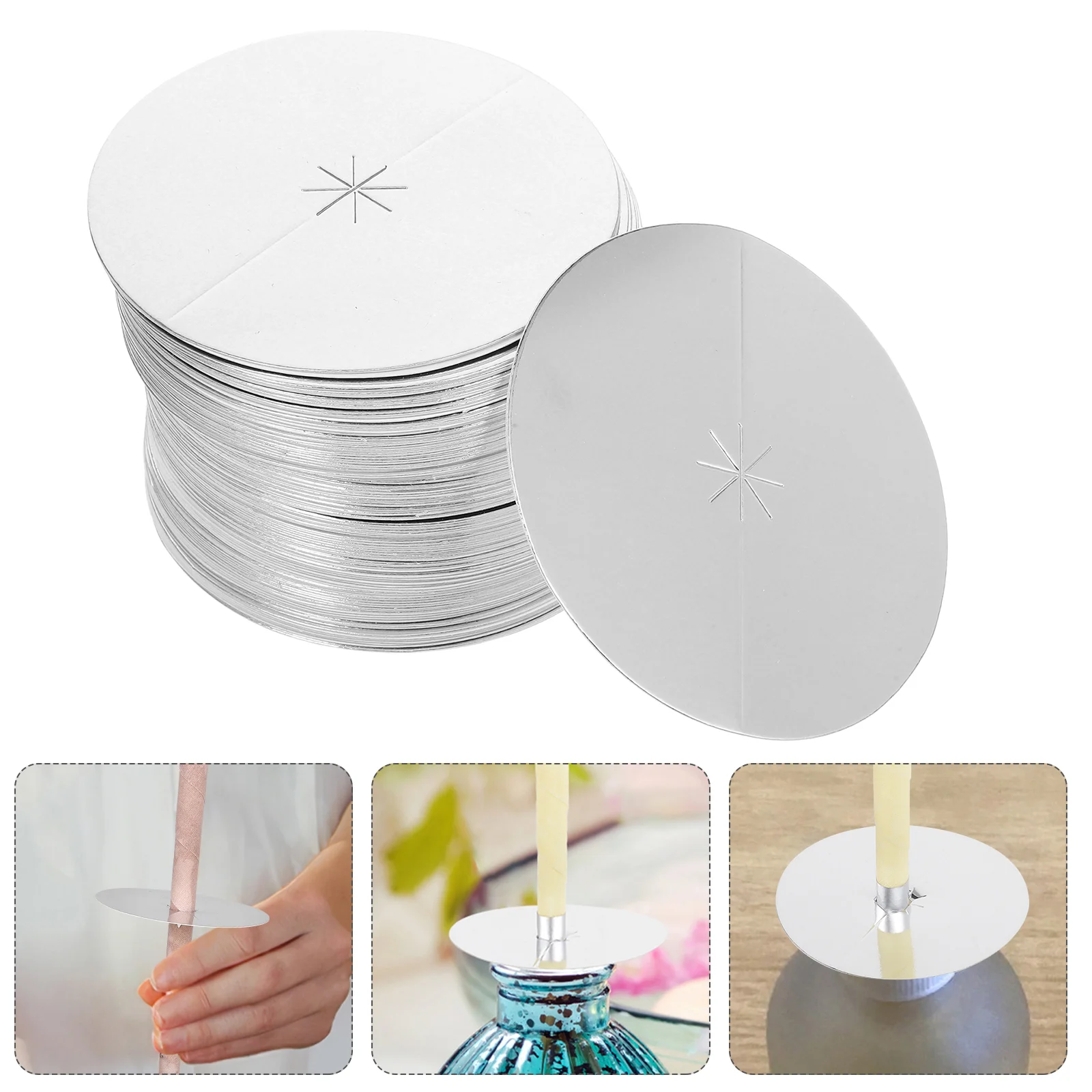 Home Decor Paper Drop Protection Box Taper Candles Drip Protector Wax Jam Paperboard Discs