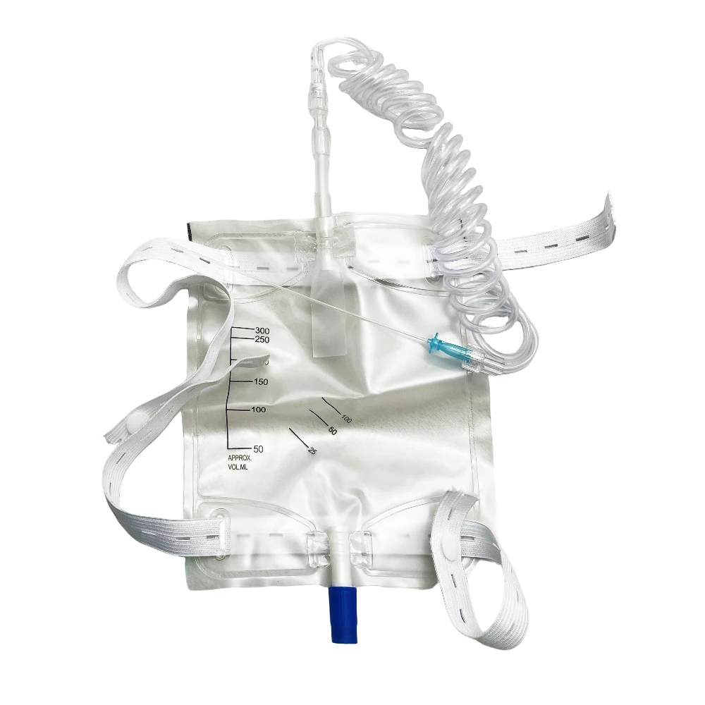 Bolsa recolectora de orina para perros y gatos, 10 Uds. (150ml/300ml), drenaje Luer Lock con válvula antireflujo, correas colgantes y tubo de extensión