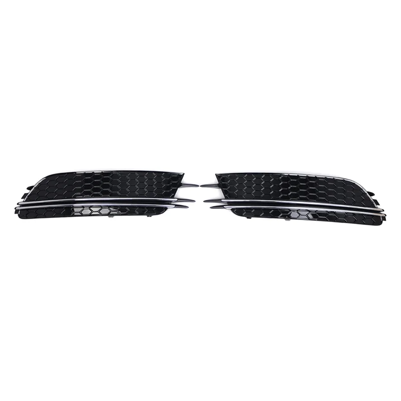 

AASS-Car Front Bumper Fog Light Grill Cover For A6 C7 A7 2012-2015 Fog Light Bezel 4G0807681 4G0807682